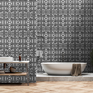 Zwart-wit Peel en Stick Wallpaper Abstract Behang
