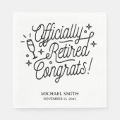 Zwart-wit pensioen partij servetten (Voorkant)