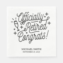 Zwart-wit pensioen partij servetten