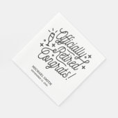 Zwart-wit pensioen partij servetten (Hoek)