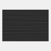 Zwart-wit penstreep inpakpapier vel (Voorkant 2)