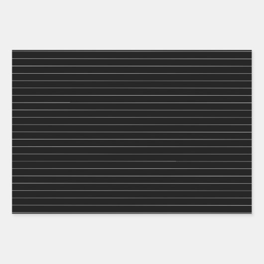 Zwart-wit penstreep inpakpapier vel (Voorkant 2)