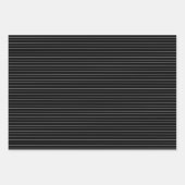 Zwart-wit penstreep inpakpapier vel (Voorkant 3)