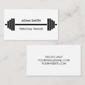 Zwart-wit personal fitness trainer visitekaartje (Voorkant / Achterkant)