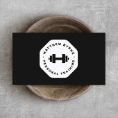 Zwart Wit Personal Trainer Training Embleem Visitekaartje