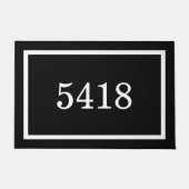Zwart-wit Persoonlijk adresnummer Deurmat (Voorkant)