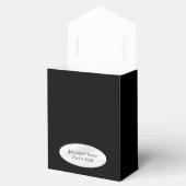 Zwart-wit, persoonlijk bedankdoosjes (Geopend)