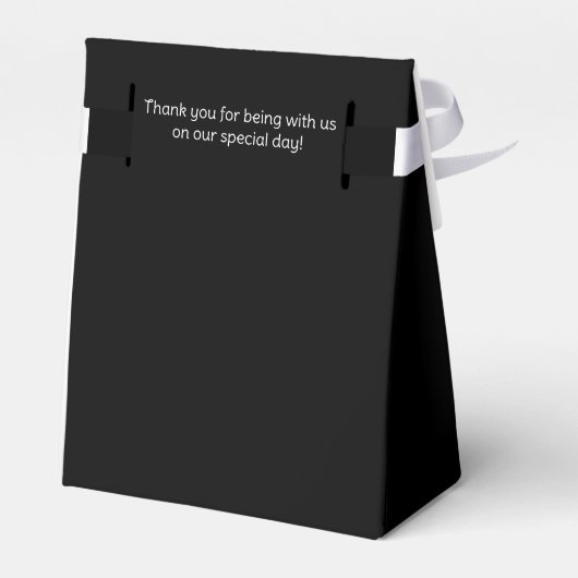 Zwart-wit, persoonlijk bedankdoosjes (Achterkant)