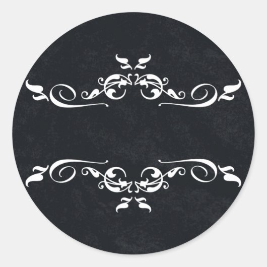 Zwart-wit, persoonlijk bedankt ronde sticker (Voorkant)