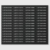 Zwart-wit, persoonlijk cadeautje met naam cadeaupapier (Vlak)