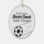 Zwart wit, persoonlijk Voetbal coach Ornament (Rechts)