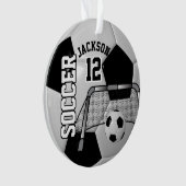 Zwart-wit, persoonlijk Voetbal Ornament (voorkant)