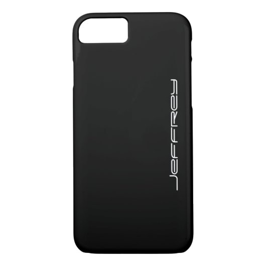 Zwart-wit, persoonlijke naam, minimalistisch Case-Mate iPhone case (Achterkant)