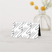 Zwart Wit (Perzik) Trouwset | Kaart plaatsen Plaatskaartje (Achterkant)