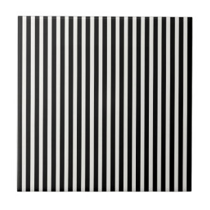 Zwart-wit Pet Cabana Stripe Pattern Tegeltje