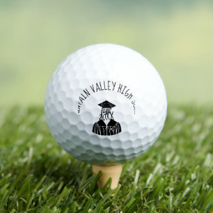 Zwart-wit Pet en geiteAfstuderen Golfballen