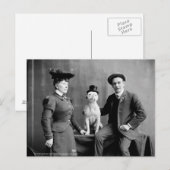  zwart-wit Pet voor het dragen van een witte foto Briefkaart (Voorkant / Achterkant)