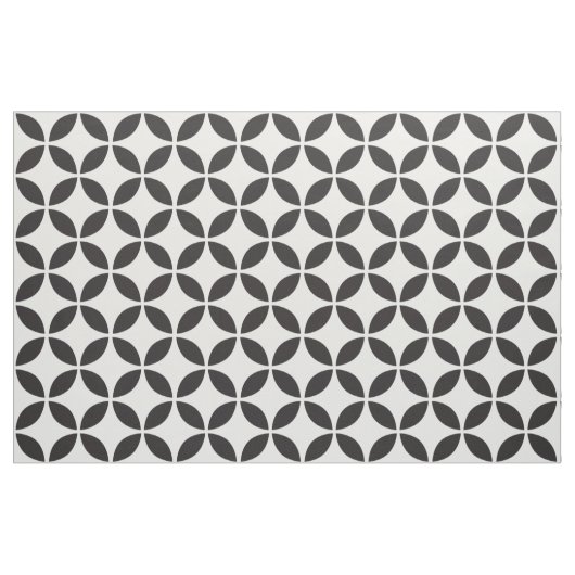 Zwart-wit Petals stof (Fat Quarter)