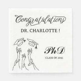 Zwart-wit PhD Afstudeerfeest Servet