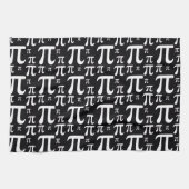 Zwart-wit Pi-patroon Theedoek (Horizontaal)