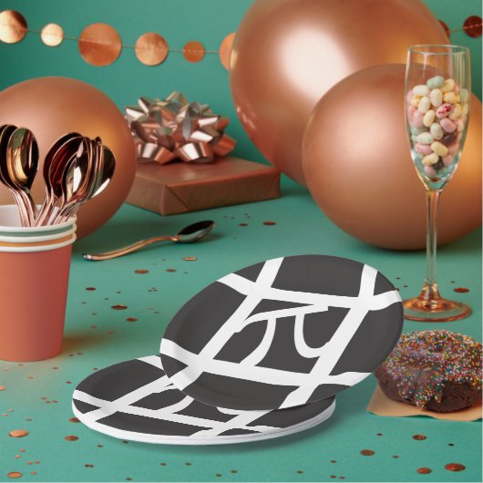 Zwart-wit Pi Symbool Papier Bord (Multi)