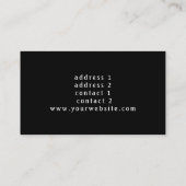 Zwart-wit pianist keyboard piano muziek visitekaartje (Achterkant)