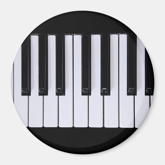 Zwart-wit Piano Keys Magnet (Voorkant)