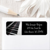 Zwart-wit Piano Keys Musical Etiket (Insitu)