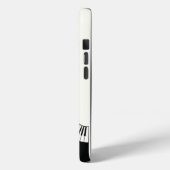 Zwart-wit Piano Keys Muzieknoten Monogrammed Case-Mate iPhone Case (Achterkant / Links)