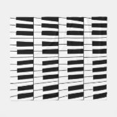 Zwart-wit Piano Keys Pianist Muzikant Fleece Deken (Voorkant (Horizontaal))
