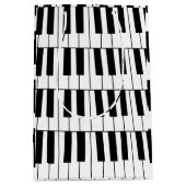 Zwart-wit Piano Keys Pianist Muzikant Medium Cadeauzakje (Voorkant)