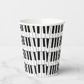 Zwart-wit Piano Keys Pianist Muzikantenfeest Papieren Bekers (Links)