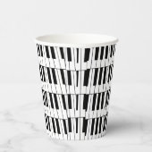 Zwart-wit Piano Keys Pianist Muzikantenfeest Papieren Bekers (Rechts)