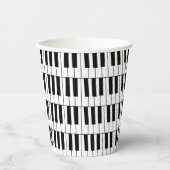 Zwart-wit Piano Keys Pianist Muzikantenfeest Papieren Bekers (Voorkant)