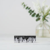 Zwart-wit piano mini visitekaartje (Staand voorkant)