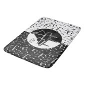 Zwart-wit Piano ontwerp Badmat (Gekanteld)