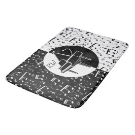 Zwart-wit Piano ontwerp Badmat