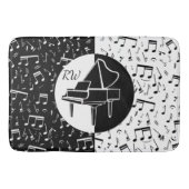 Zwart-wit Piano ontwerp Badmat (Voorkant)
