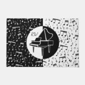 Zwart-wit Piano ontwerp Deurmat (Voorkant)