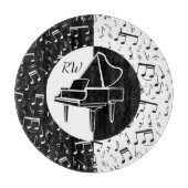 Zwart-wit Piano ontwerp Snijplank (Voorkant)