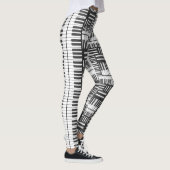 Zwart-wit Piano Patroon Leggings (Rechts)