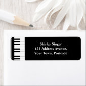 Zwart-wit Piano toetsen Etiket (Insitu)