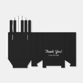 Zwart-wit piano toetsen toetsenbord dank u bedankdoosjes (Uitgevouwen)