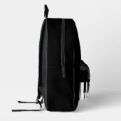 Zwart-wit Piano Toetsenbord Aangepaste naam Bedrukte Rugzak (Links)