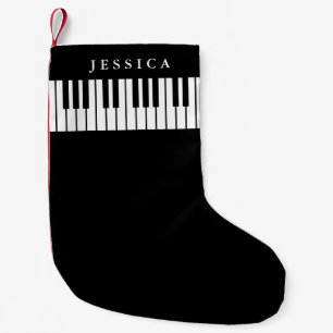 Zwart & wit piano toetsenbord  kleine kerstsok