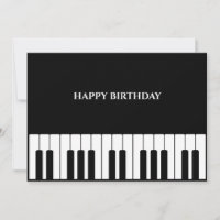Zwart-wit Piano tuts HAPPY BIRTHDAY