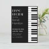 Zwart-wit Piano tuts Kaart (Staand voorkant)