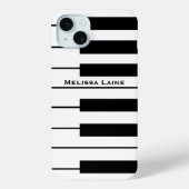 zwart-wit pianokaart Case-Mate iPhone case (Achterkant)