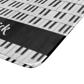 Zwart-wit pianopatroon snijplank (Hoek)