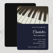 Zwart-wit-pianotoetsen Foto Verjaardag Kaart (Voorkant / Achterkant)
